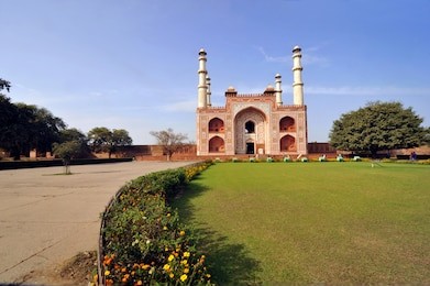 tomb of akbar the great at sikandra, india. 