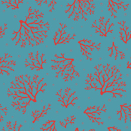 coral seamless pattern.tropical reef. corals on blue backdrops with air bubbles. vector seamless design for fabric, wallpaper, home textile, packaging and paper for art and craft. marine collection.