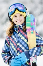 skiing, winter, child - young skier in winter resort