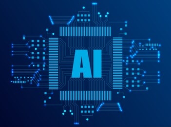 artificial intelligence (ai) landing page. website template for deep learning concept.