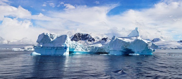 antartic panorama, foyn harbor, west coast of the antarctic peninsula
