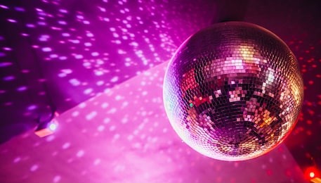 sparkling disco ball. night party