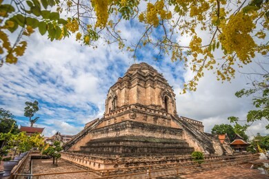 view of wat chedi luang chiang mai