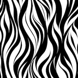 black and white pattern of wavy lines, zebra color vector of lines, zebra print for clothes and things, flexible background
