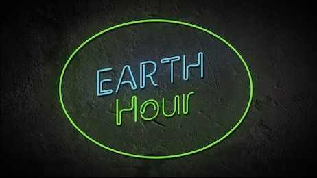 earth hour - turn off the electricity during one hour in the whole world. save energy, spare the earth and the childrens future. 