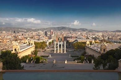 view of the center of barcelona. spain