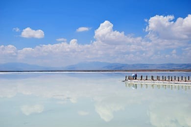chaka salt lake, qinghai province, china
