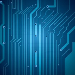 abstract vector futuristic circuit blue background