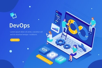 programmers at work concept. can use for web banner, infographics, hero images. flat isometric vector illustration isolated on white background.