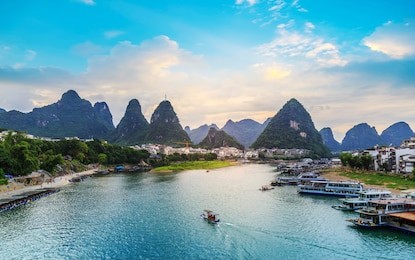 the beautiful landscape of guilin, guangxi