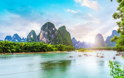 the beautiful landscape of guilin, guangxi