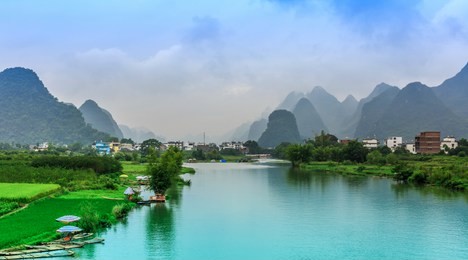 the beautiful landscape of guilin, guangxi