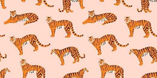 trendy tiger pattern. vector seamless texture.