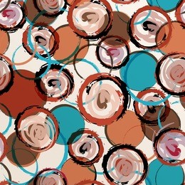 seamless background pattern, with circles and strokes, grunge