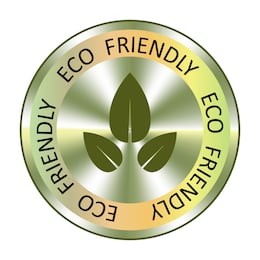 eco friendly holographic sticker. round hologram realistic stamp. vector element for natural product promotion.