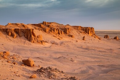 flaming cliffs at sunrise