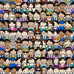 seamless pattern with people icons for your design