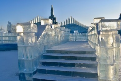 ice steps at harbin ice festival 2019