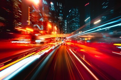 abstract motion blur in city