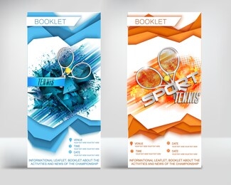 tennis tournament brochure design vector design flyer