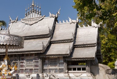 silver temple in chiang mai, thailand