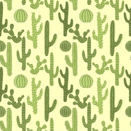 seamless pattern with cactus #1
