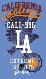 eagle team college style vector art