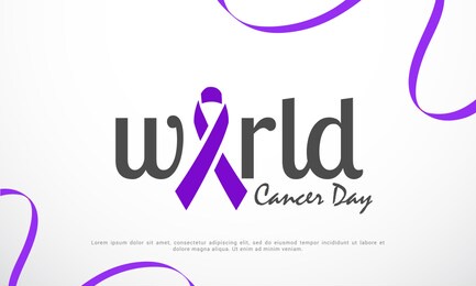 illustration of 4 february world cancer day poster or banner background.