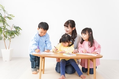 children playing at kindergarten