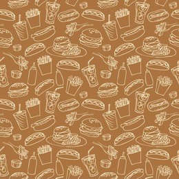 fast food seamless background