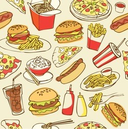 fast food seamless background
