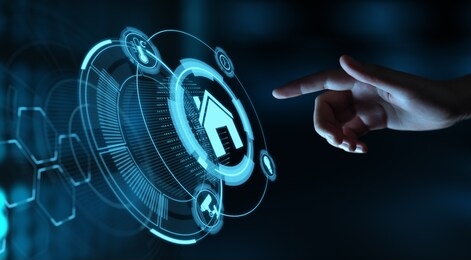 smart home automation control system. innovation technology internet network concept.