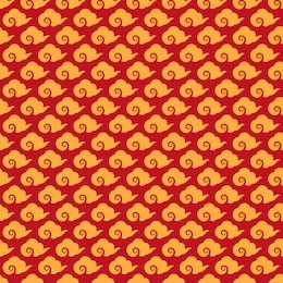 lunar new year seamless pattern - red and gold pattern design for lunar or chinese new year