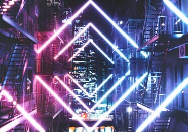 neon city background concept. 