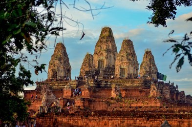 the sunset temple pre rup at the sunset in angkor wat, siem reap, cambodia