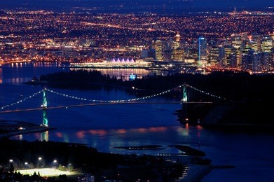 overlook downtown  from cypress mountain,vancouver