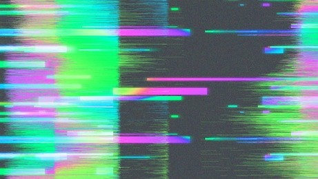 image of glitched computer screen, tv no signal.