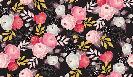  vector illustration of a seamless floral pattern in spring for wedding, anniversary, birthday and party. design for banner, poster, card, invitation and scrapbook 