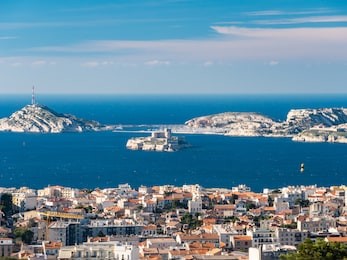 the chateau d'if is a fortress located on the island of if, the smallest island in the frioul archipelago situated in the mediterranean sea in the bay of marseille in southeastern france. 
