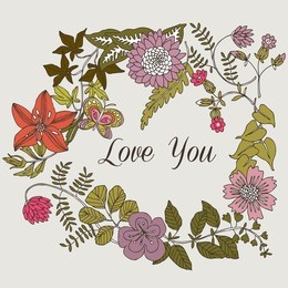 beautiful romantic greeting card