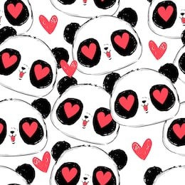 panda bear pattern seamless vector illustration. print design childish textiles