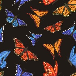 seamless pattern with butterflies