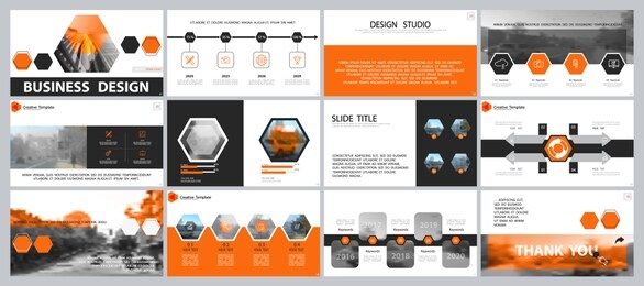 use  in template for business presentations. orange, black elements on a white background. multipurpose slide. information graph, monitor, postcard, corporate report, advertisement, marketing, banner