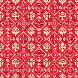 red background, seamless pattern with lanterns in the chinese style, background image, vector illustration