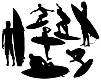 vector surfer silhouette