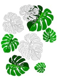 vector tropical pattern with jungle leaves decor, fabric background. floral jungle ornament with monstera leaf tropical pattern. philodendron or monstera plant background.