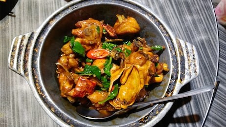 the taiwanese stirfry chicken with basil dish called 3 cups chicken