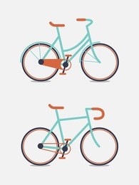 retro illustration bicycle