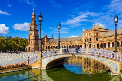 spanish square in sevilla, spain.