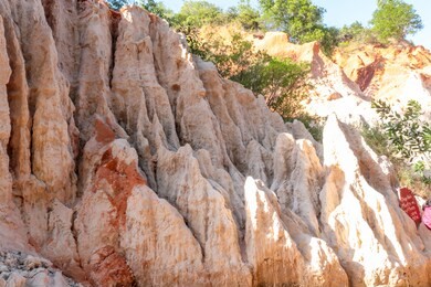 fairy stream ( suoi tien), the tourist attraction place in mui ne, vietnam. 
